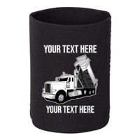 Peterbilt Dump Truck - 1 DOZEN Can Cooler Koozies - Your Text Here - Free Shipping