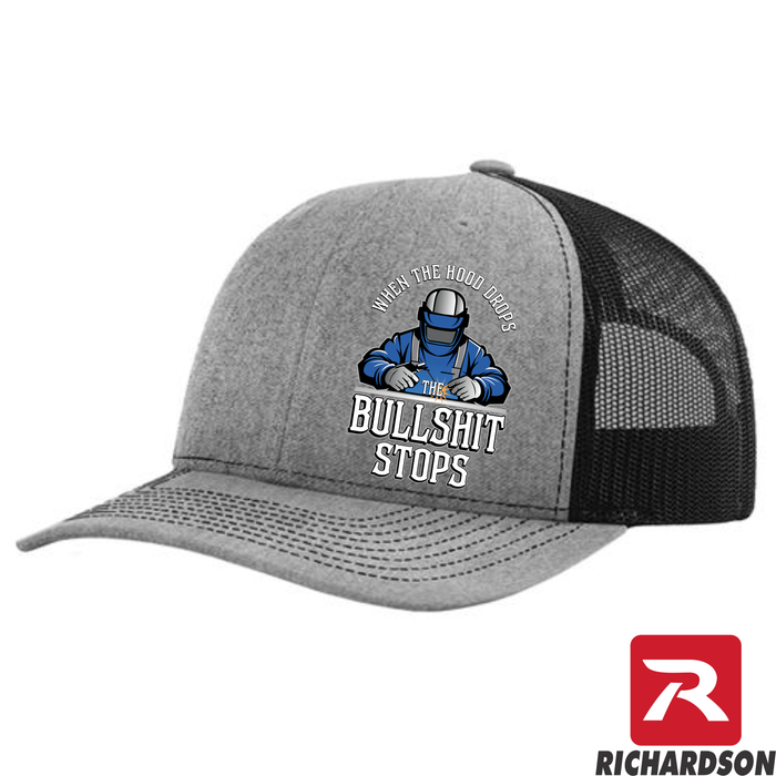When the Hood Drops the Bullshit Stops - Richardson 112  Hat - Free Shipping