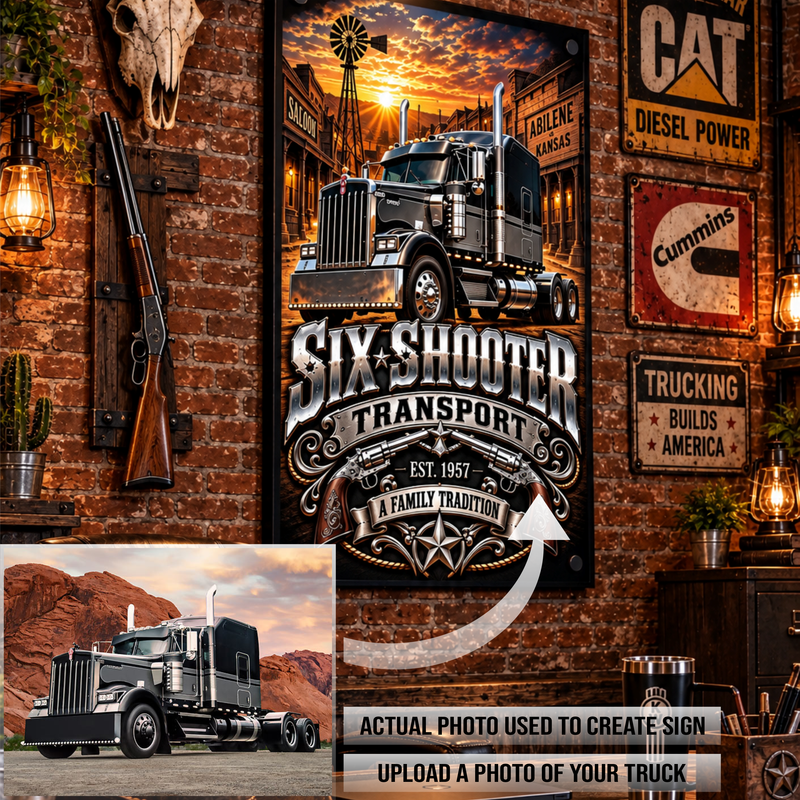 Trucking - Acrylic Sign Vertical Rectangle - Your Logo or Text Here - Free Shipping