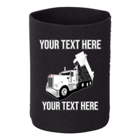 Kenworth W990 Dump Truck - 1 DOZEN Can Cooler Koozies - Your Text Here - Free Shipping