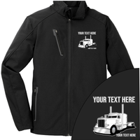 Peterbilt Full Truck - Your Text Here - Port Authority ® Welded Soft Shell Jacket NO HOOD - Free Shipping