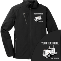 Kenworth Full Truck - Your Text Here - Port Authority ® Welded Soft Shell Jacket NO HOOD - Free Shipping