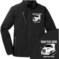 Peterbilt 579 Full Truck - Your Text Here - Port Authority ® Welded Soft Shell Jacket NO HOOD - Free Shipping