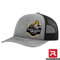Excavator Trees Prism - Your Text Here - Richardson 112 Trucker Snapback Hats - Free Shipping