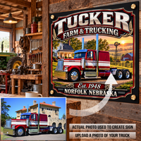 Trucking - Acrylic Sign Square  - Your Logo or Text Here - Free Shipping
