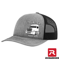 RICHARDSON 112 - Freightliner Cascadia Full Truck   - Your Text Snapback Hats - Free Shipping