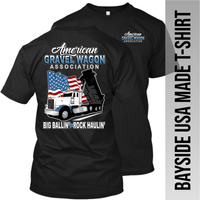American Gravel Wagon Association - Peterbilt Dump Truck - Made in the USA Apparel