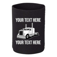 Peterbilt 389 Full Truck - 1 DOZEN Can Cooler Koozies - Your Text Here - Free Shipping