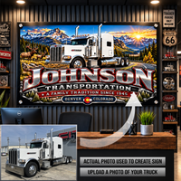 Trucking - Acrylic Sign Horizontal Rectangle   - Your Logo or Text Here - Free Shipping