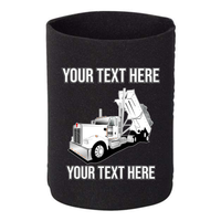 Kenworth W900 End Dump Truck - 1 DOZEN Can Cooler Koozies  - Your Text Here - Free Shipping