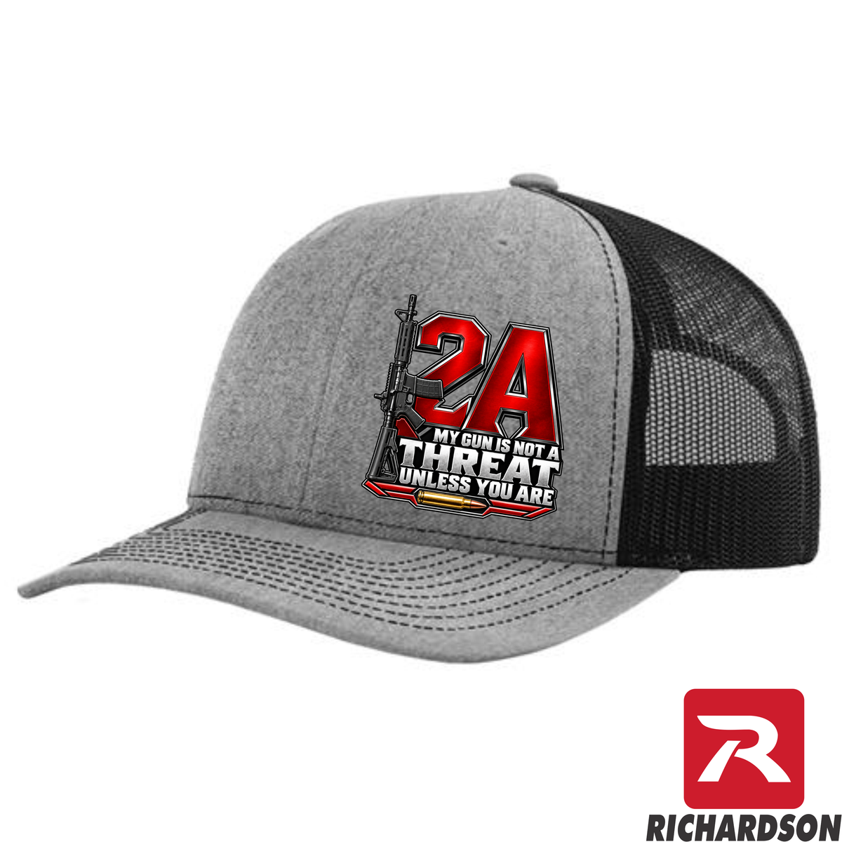 2A - AR-15 - My Gun Is Not a Threat Unless You Are - Richardson 112 Hat - Free Shipping