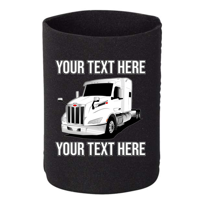 Peterbilt 579 - 1 DOZEN Can Cooler Koozies - Your Text Here - Free Shipping