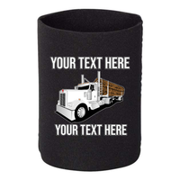 Kenworth Log Hauler - 1 DOZEN Can Cooler Koozies - Your Text Here - Free Shipping