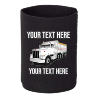 Peterbilt Dump Truck 357 - 1 DOZEN Can Cooler Koozies  - Your Text Here - Free Shipping