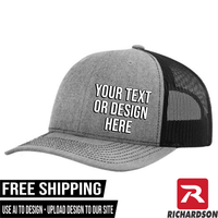 Your Text or Design Here - Richardson 112 6 Panel Hat - Free Shipping