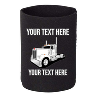 Kenworth W900 Day Cab- 1 DOZEN Can Cooler Koozies  - Your Text Here - Free Shipping