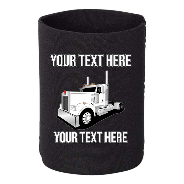 Kenworth W900 Day Cab- 1 DOZEN Can Cooler Koozies  - Your Text Here - Free Shipping