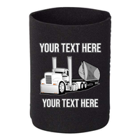 Side Dump Truck - 1 DOZEN Can Cooler Koozies - Your Text Here - Free Shipping