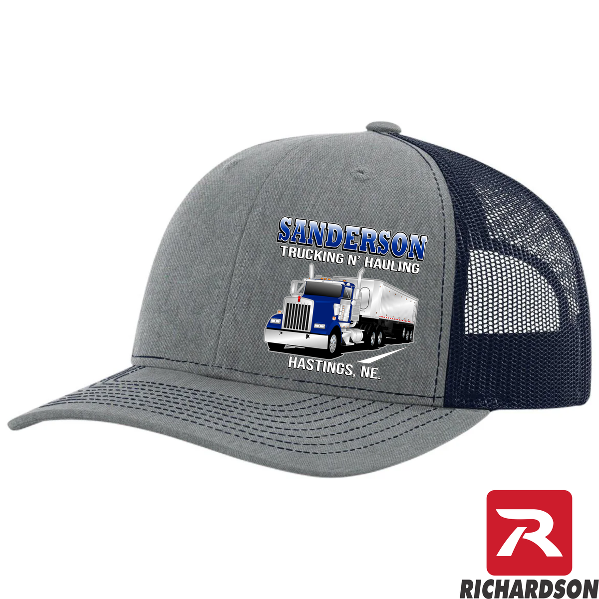 Kenworth W900 Day Cab Dump Trailer -  Richardson 112 Trucker Hat - Your Text Here - Free Shipping