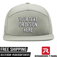 Your Text or Design Here - Richardson 168 7 Panel Hat  - Free Shipping