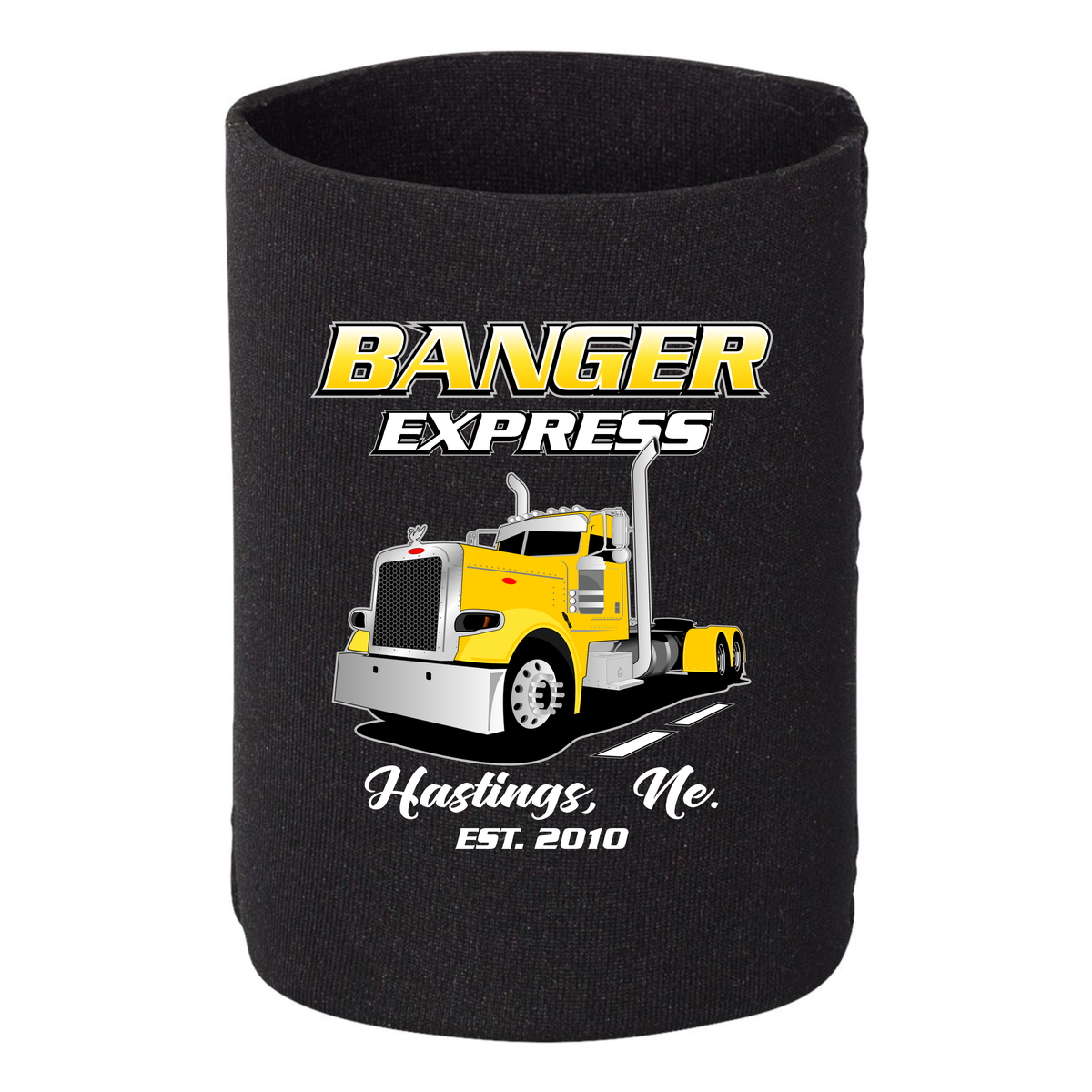 Peterbilt 389 Day Cab - 1 DOZEN Can Cooler Koozies - Your Text Here - Free Shipping