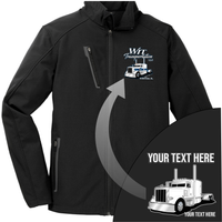 Peterbilt Full Truck - Your Text Here - Port Authority ® Welded Soft Shell Jacket NO HOOD - Free Shipping