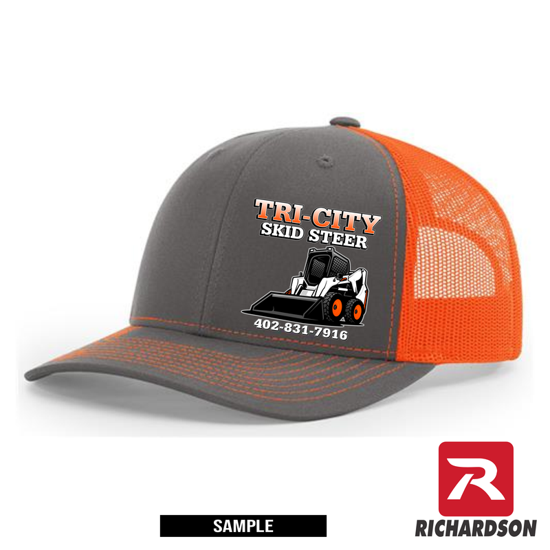 Skid Steer Wheels - Your Text Here - Richardson 112  Trucker Snapback Hats - Free Shipping