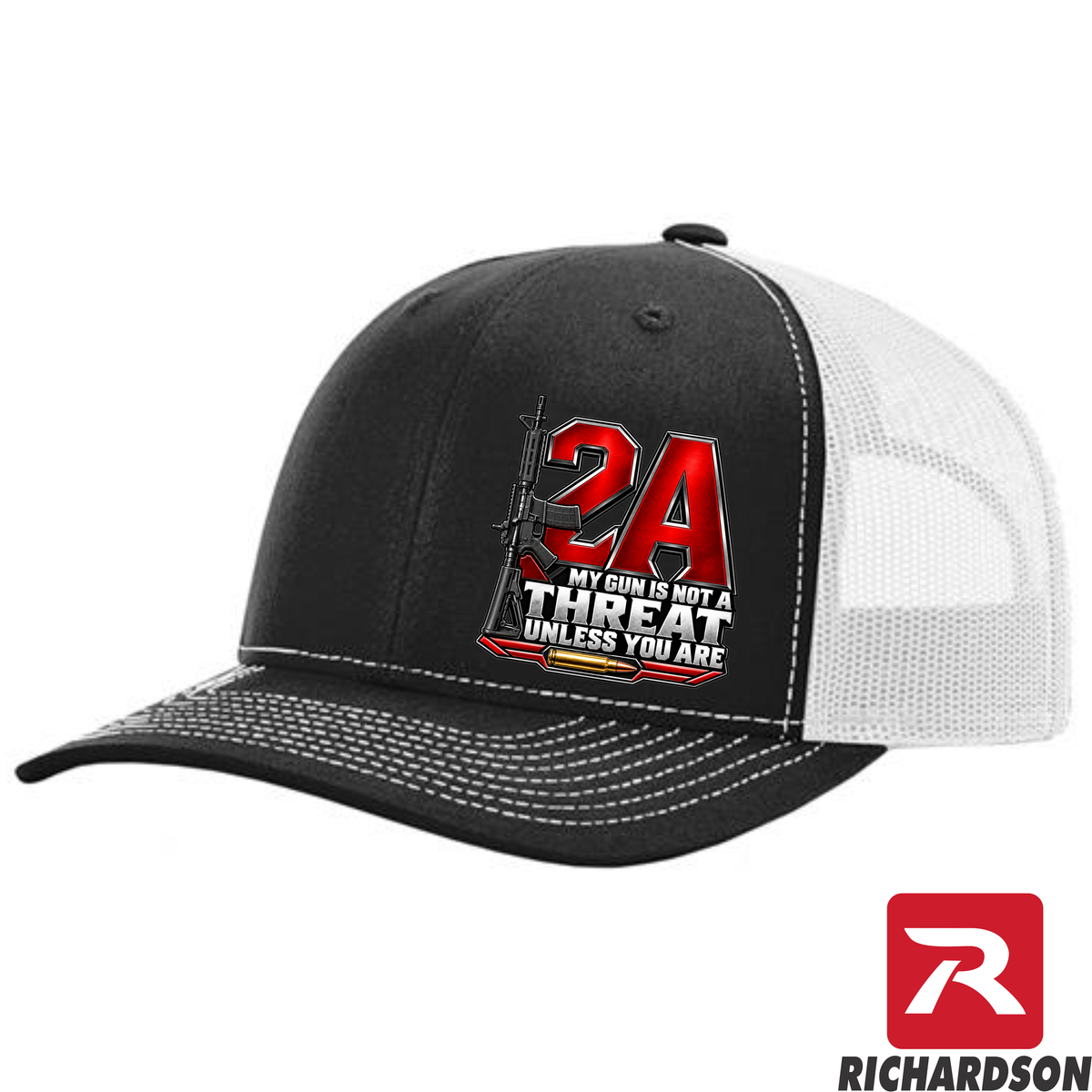 2A - AR-15 - My Gun Is Not a Threat Unless You Are - Richardson 112 Hat - Free Shipping