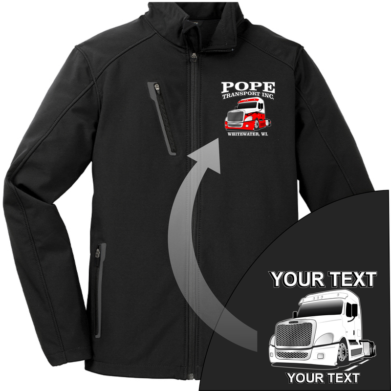 Freightliner Full Truck - Your Text Here - Port Authority ® Welded  Soft Shell Jacket NO HOOD - Free Shipping
