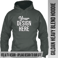 Your Text or Design Here - Front Only - Gildan Hoodie