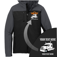 Western Star 49X Full Truck - Your Text Here - Port Authority Hooded Core Soft Shell Jacket  - Free Shipping