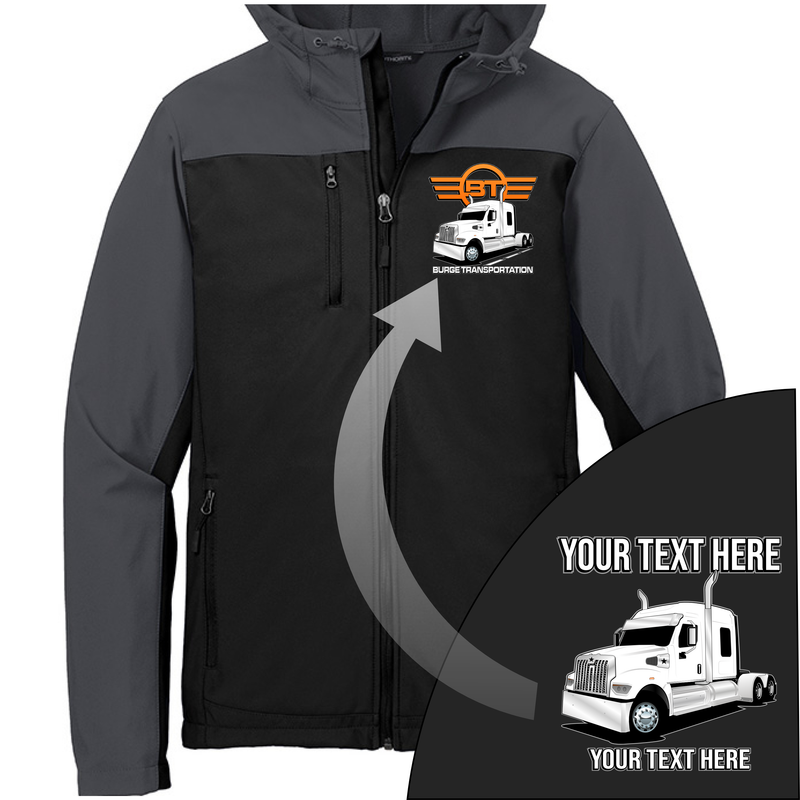 Western Star 49X Full Truck - Your Text Here - Port Authority Hooded Core Soft Shell Jacket  - Free Shipping