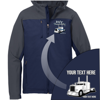 Peterbilt - Your Text Here - Port Authority Hooded Core Soft Shell Jacket -Free Shipping