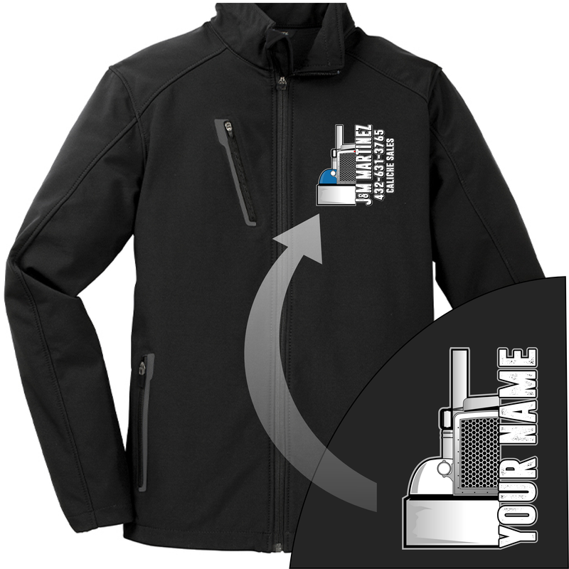 Peterbilt Half Truck - Your Text Here - Port Authority ® Welded Soft Shell Jacket NO HOOD - Free Shipping