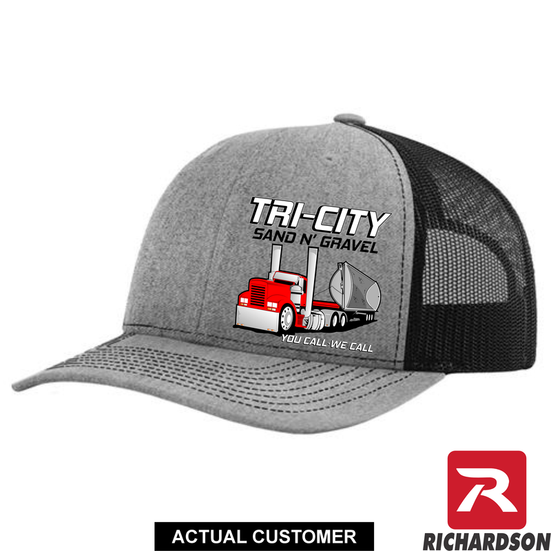 RICHARDSON 112 - Side Dump Truck  - Your Text Snapback Hats - Free Shipping