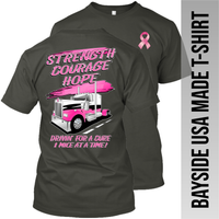 Strength Courage Hope - Breast Cancer - Kenworth - Made in the USA - Apparel