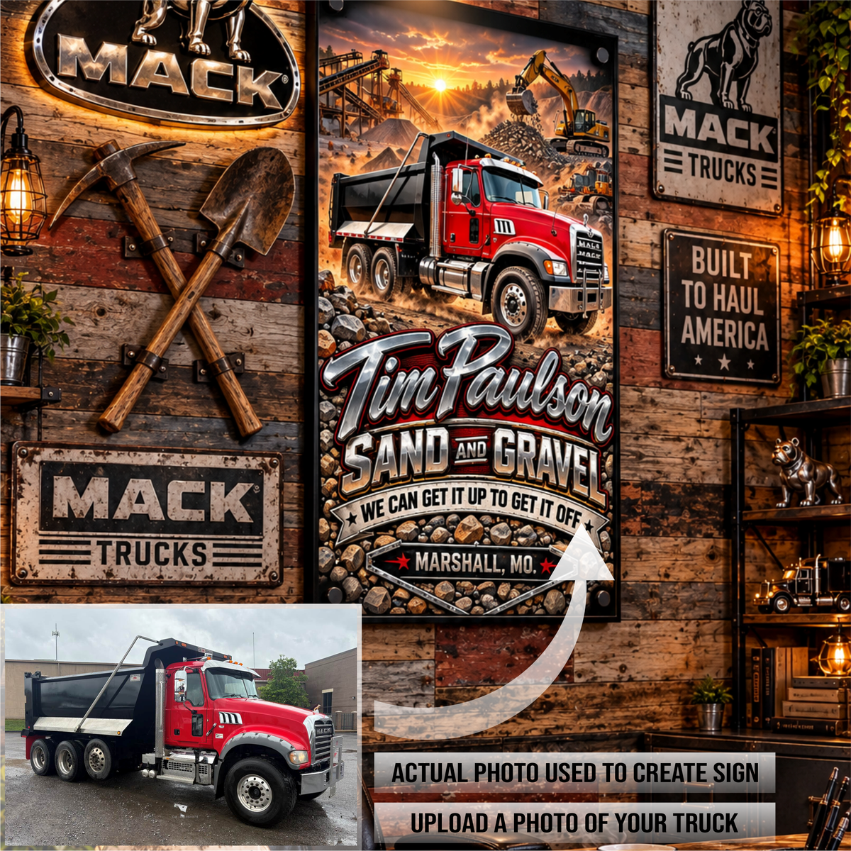 Trucking - Acrylic Sign Vertical Rectangle - Your Logo or Text Here - Free Shipping