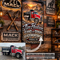 Trucking - Acrylic Sign Vertical Rectangle - Your Logo or Text Here - Free Shipping