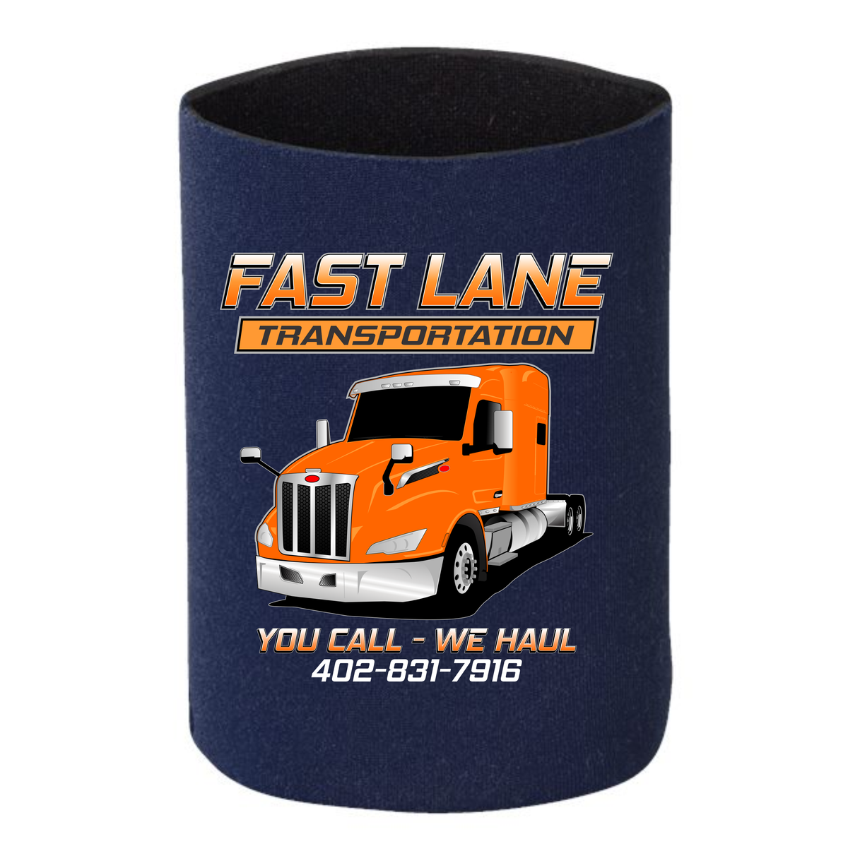 Peterbilt 579 - 1 DOZEN Can Cooler Koozies - Your Text Here - Free Shipping