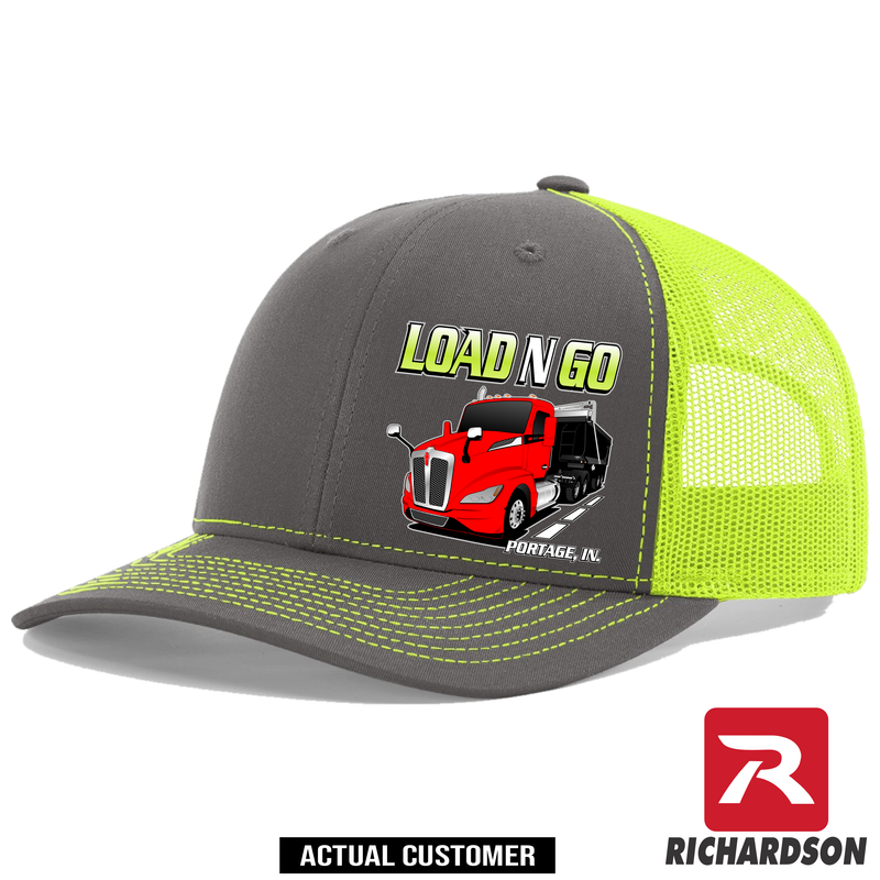 RICHARDSON 112 - Kenworth T680 Dump Truck  - Your Text Snapback Hats - Free Shipping