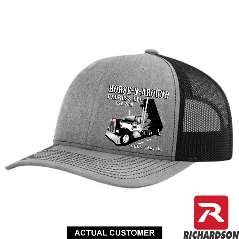 RICHARDSON 112 -Kenworth W900 End Dump  - Your Text Snapback Hats - Free Shipping