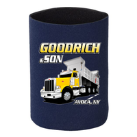 Peterbilt 389 Dump Truck - 1 DOZEN Can Cooler Koozies - Your Text Here - Free Shipping
