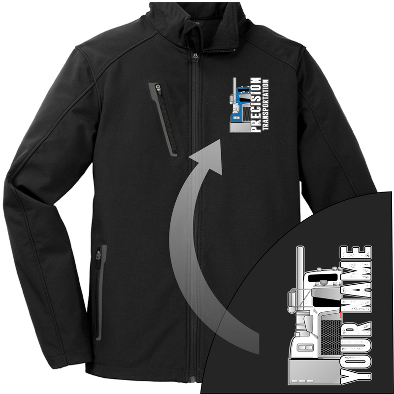 Kenworth Half Truck - Your Text Here - Port Authority ® Welded Soft Shell Jacket NO HOOD - Free Shipping