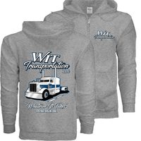 Peterbilt Full Truck - Your Text Here - Gildan Heavy Blend Full-Zip Hoodie