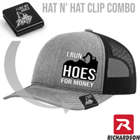I Run Hoes For Money Hat & Clip Combo - Richardson 112 - Free Shipping