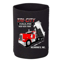 Kenworth W990 Dump Truck - 1 DOZEN Can Cooler Koozies - Your Text Here - Free Shipping