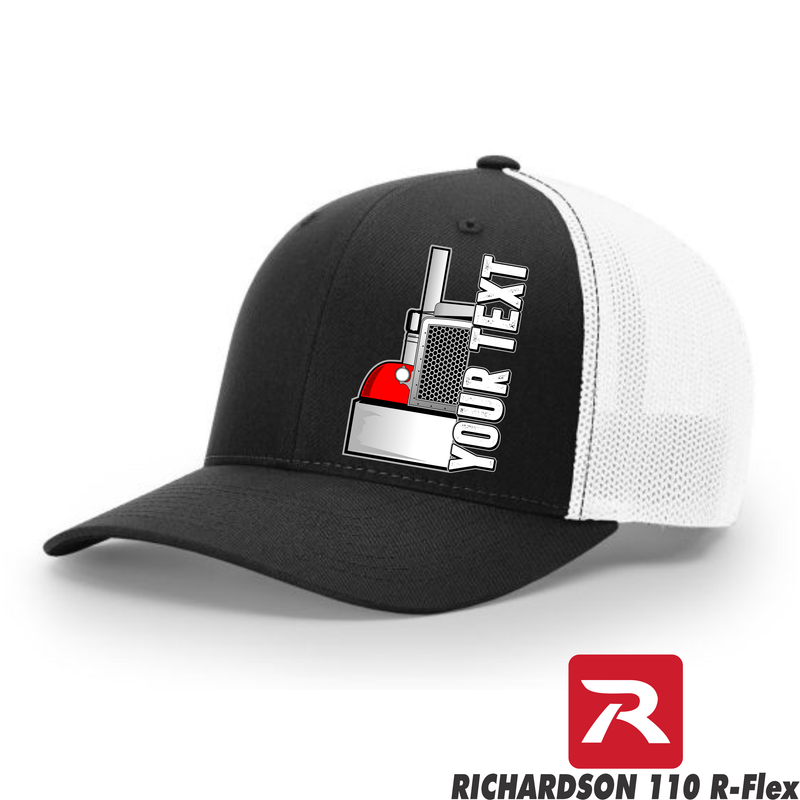 Peterbilt Half Truck - Your Text Here - Richardson 110 R-Flex Fitted Hat - Free Shipping