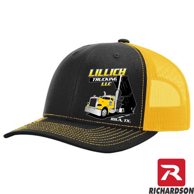 RICHARDSON 112 - Peterbilt Day Cab End Dump  - Your Text Snapback Hats - Free Shipping