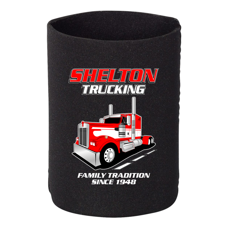 Kenworth W900  Full Truck Flat Top - 1 DOZEN Can Cooler Koozies - Your Text Here - Free Shipping