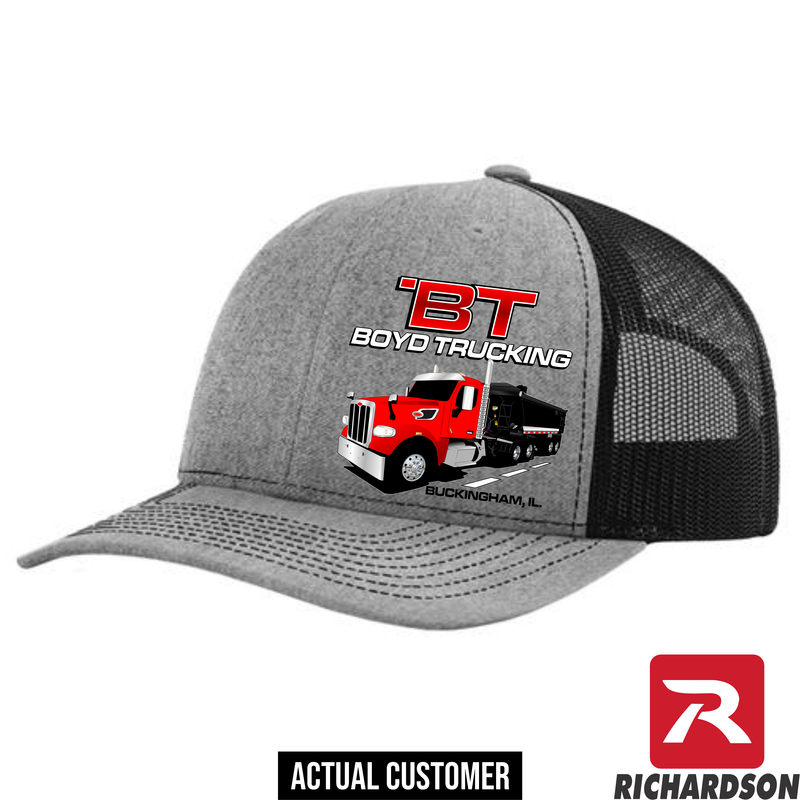 RICHARDSON 112 - Peterbilt 567 Dump Trailer  - Your Text Snapback Hats - Free Shipping